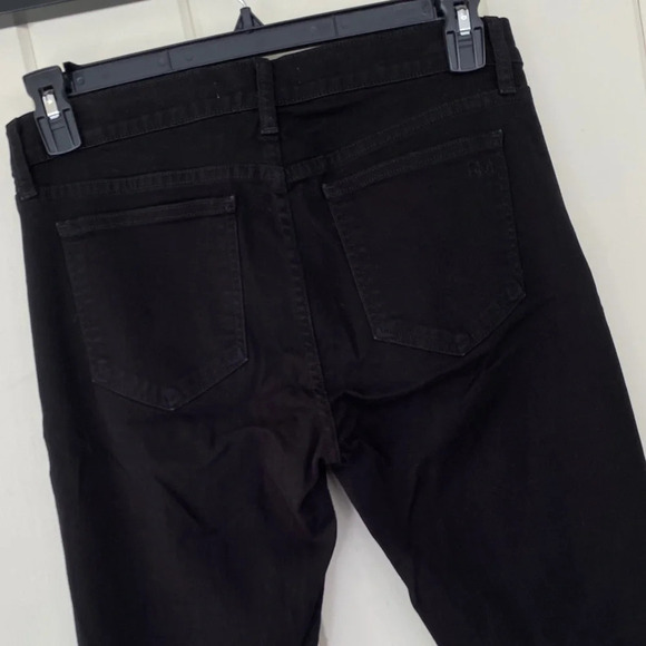 Rebecca Minkoff, Mid Rise Thompson Distressed Skinny Jeans, Black - Picture 5 of 8